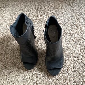 Vince Camuto Black Open Toe Ankle Boots